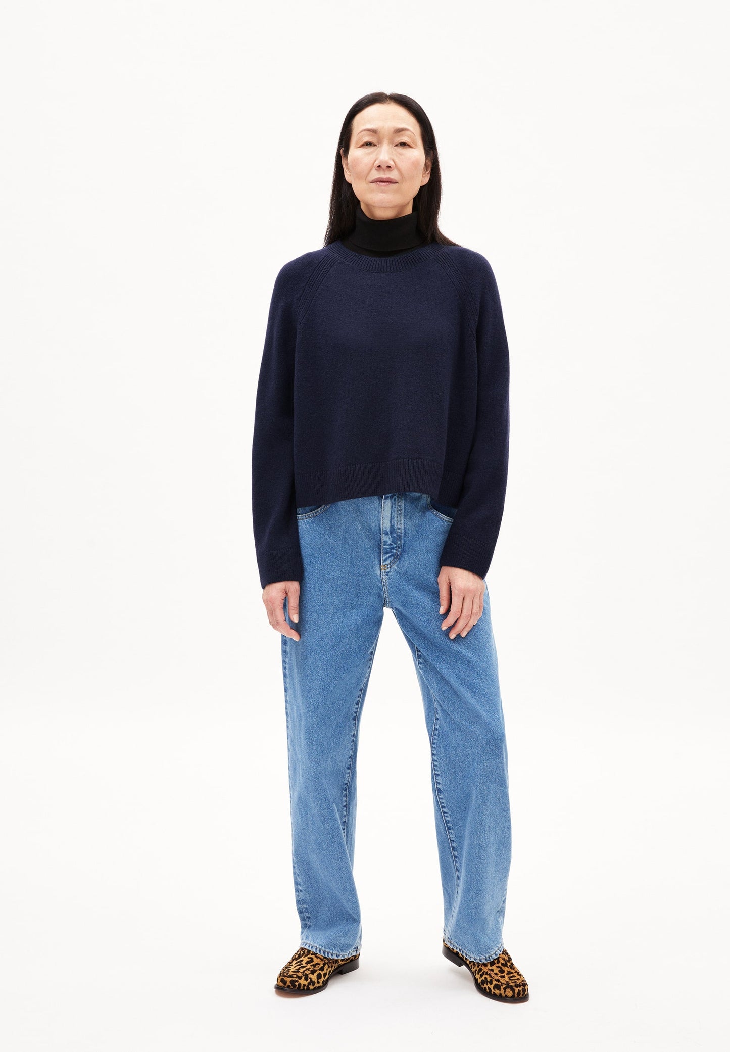 Pull en laine bio et recyclée | Marine "diliriaa reglana night sky"