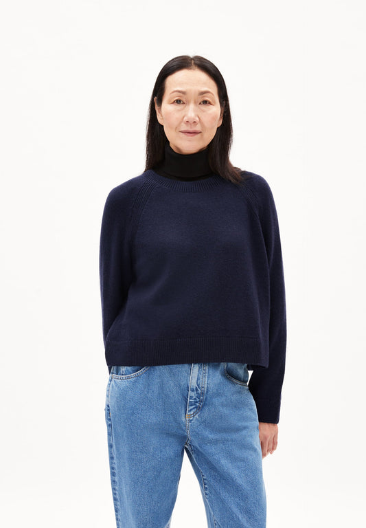 Pull en laine bio et recyclée | Marine "diliriaa reglana night sky"