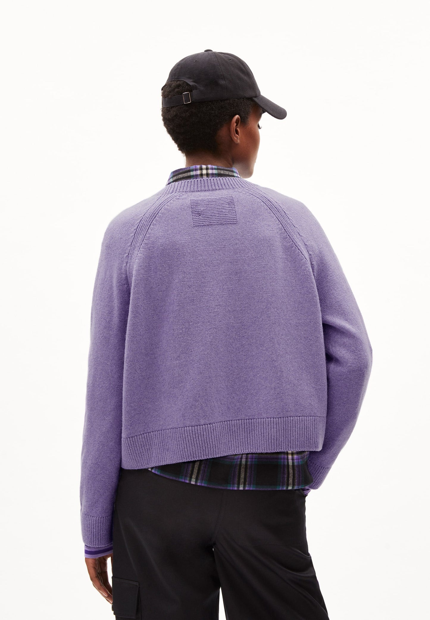 Pull en laine bio et recyclée | Violet "diliriaa reglana purple stone"