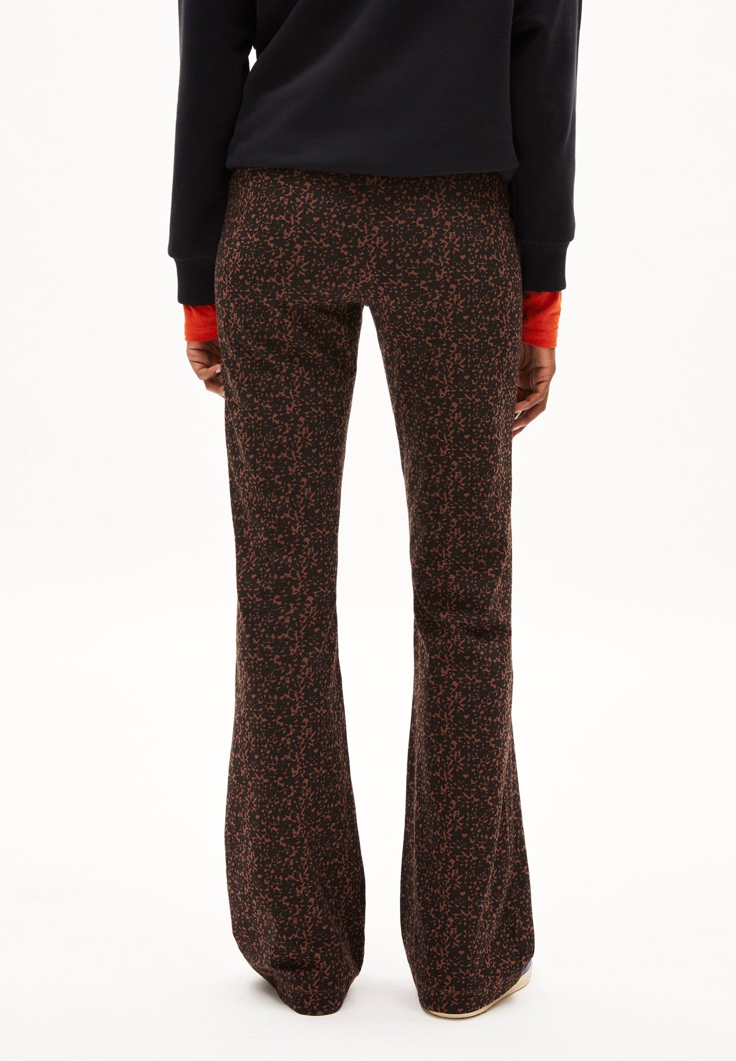 Pantalon à motifs en coton bio | Marron "donnaa abstract deep brown"