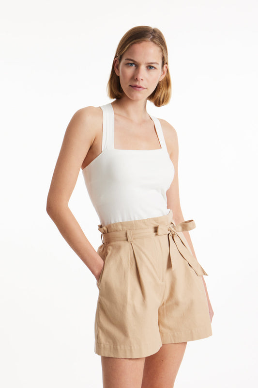 Short beige en coton bio - dorcas shorts sand