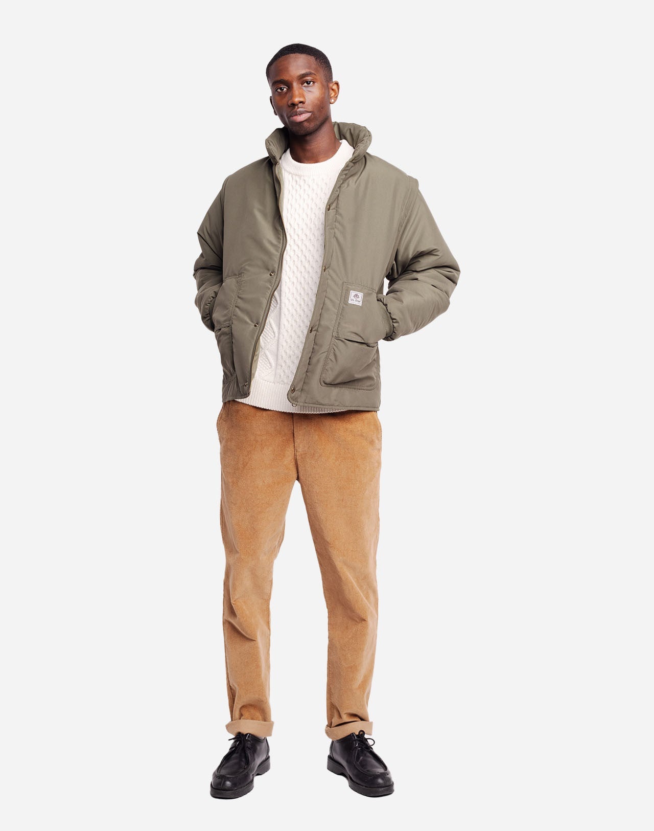Manteau en matières recyclées | kaki "boreas"