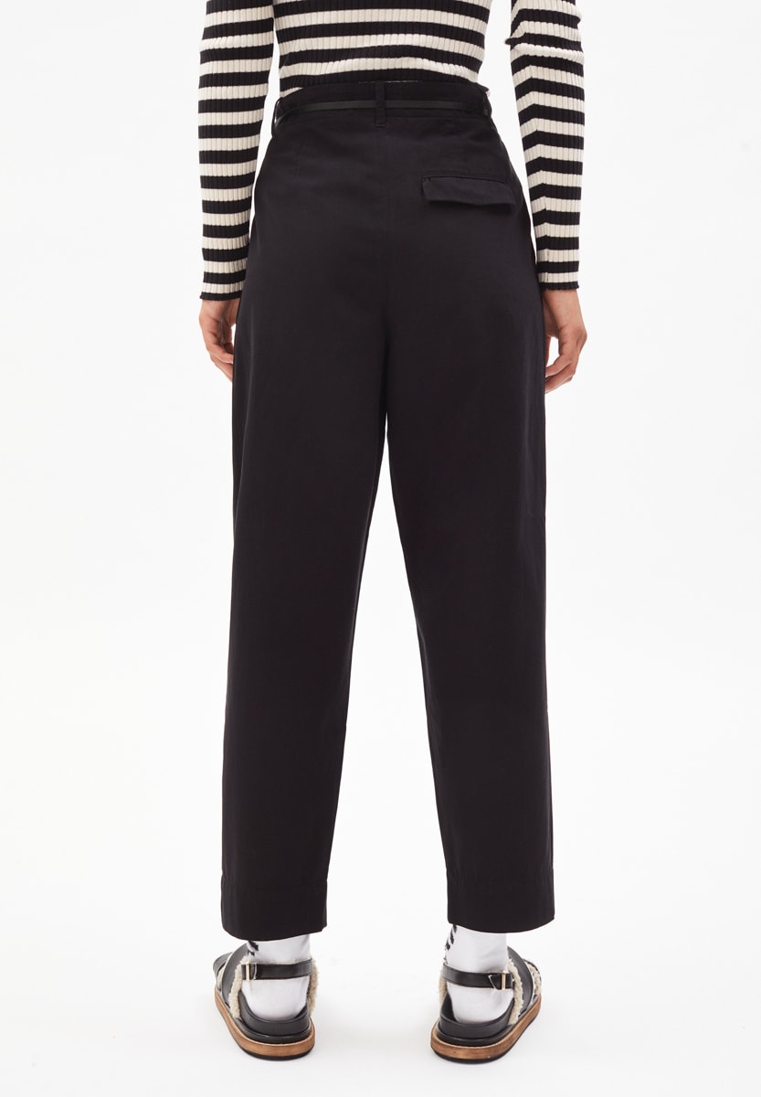 Pantalon ample noir en coton bio - dulaa