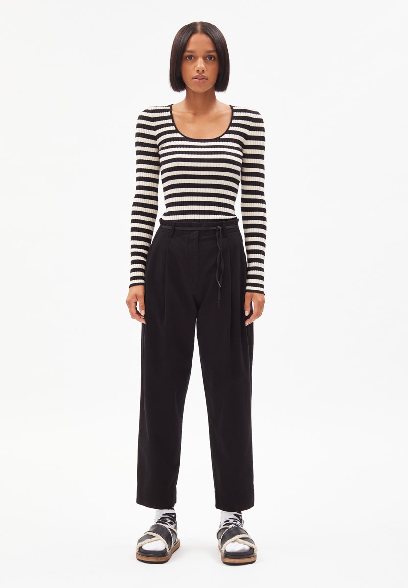 Pantalon ample noir en coton bio - dulaa