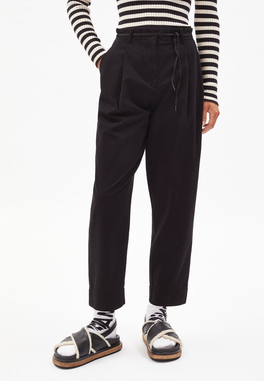 Pantalon ample noir en coton bio - dulaa