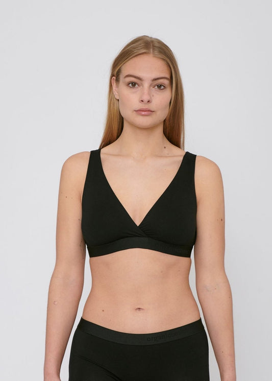 Soutien-gorge en tencel | noir "Lite Basic Bralette black"