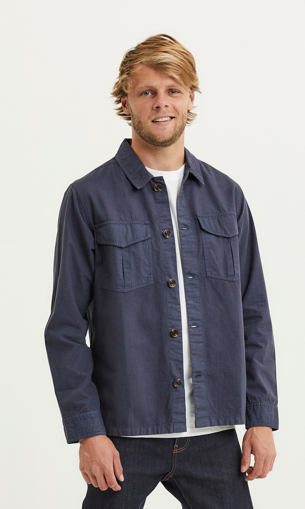Veste marine en coton bio - Pine
