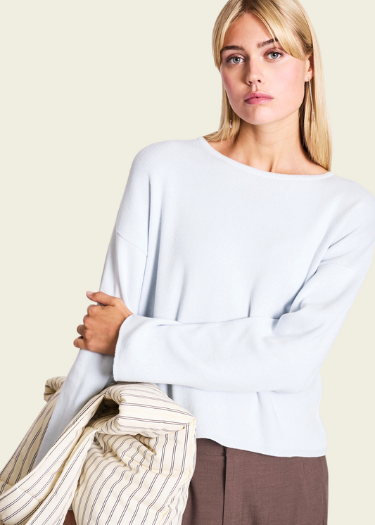 Pull en coton bio | bleu "williamsburg ice blue" | Ice blue