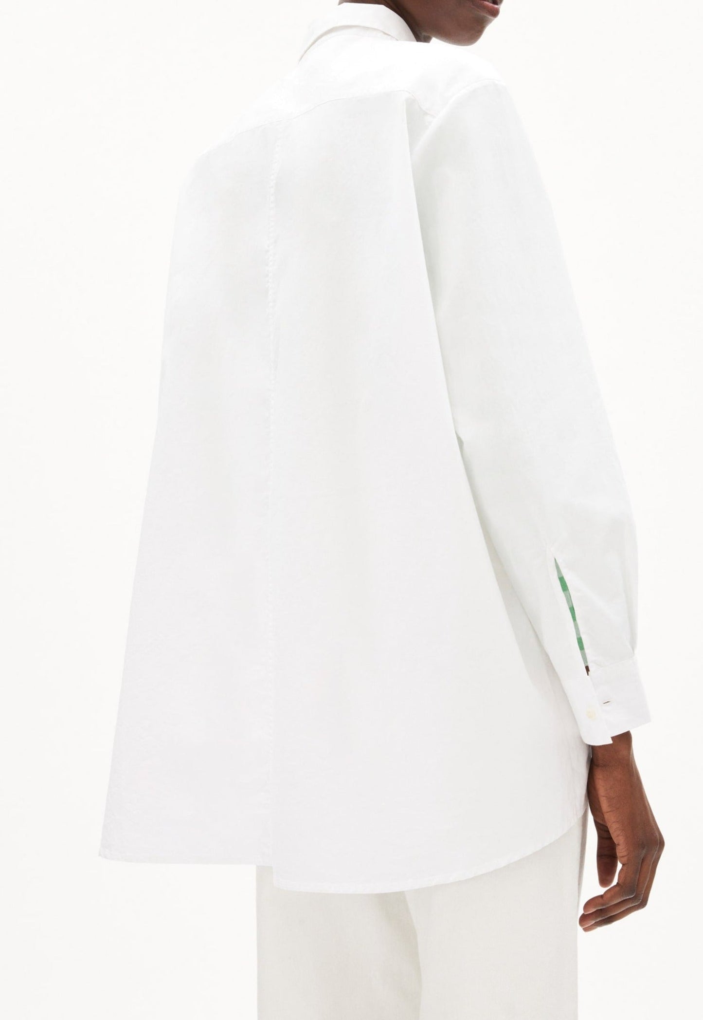Chemise longue blanche en coton bio - ealgaa white