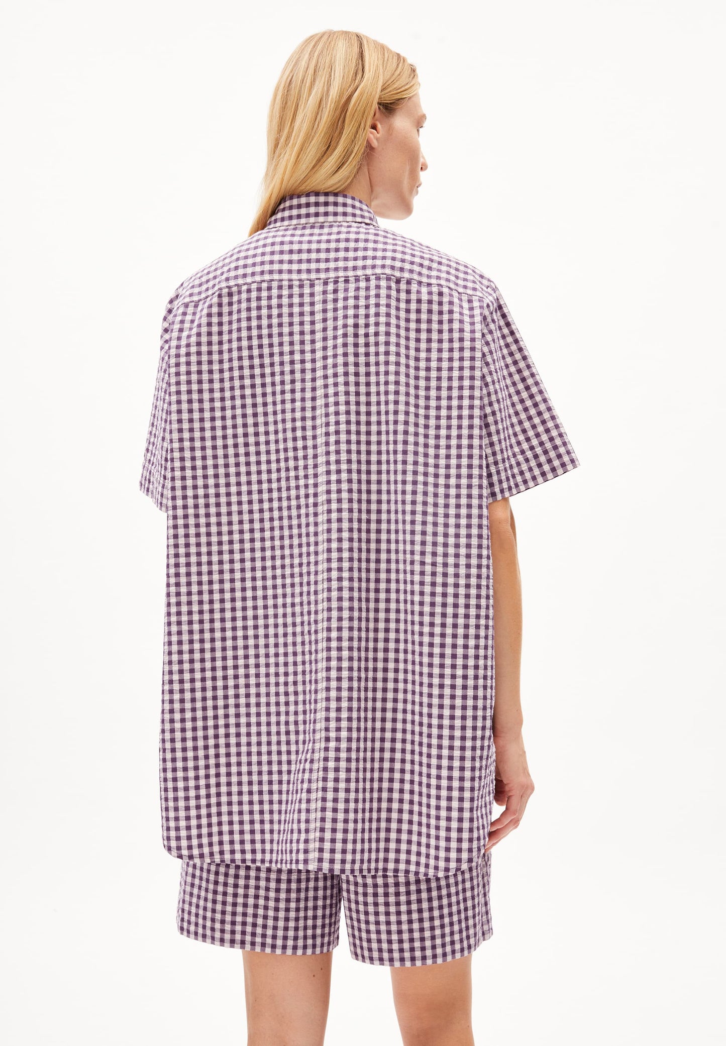 Chemisette ample en coton bio | violet "eassaali vichi blue ash"