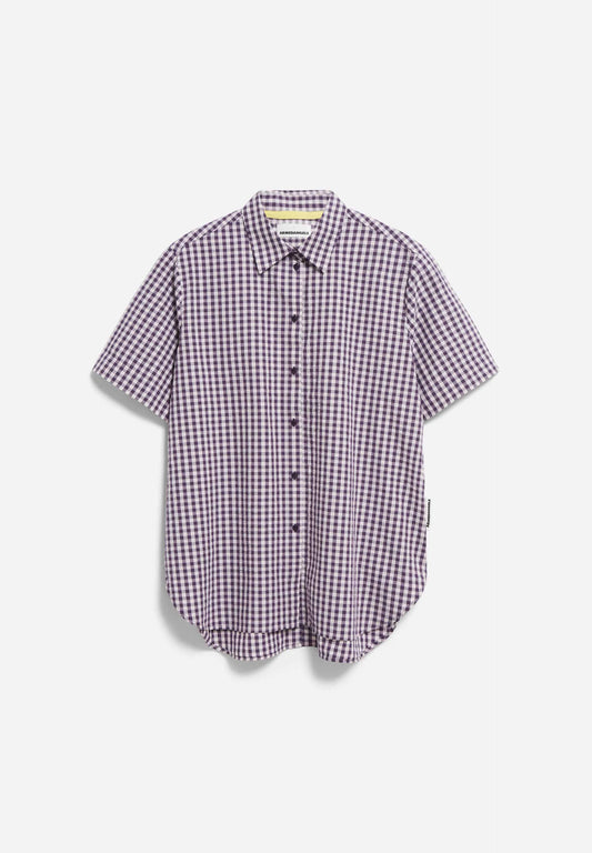 Chemisette ample en coton bio | violet "eassaali vichi blue ash"