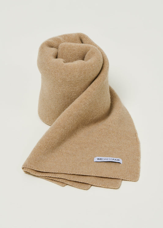 écharpe en laine mérinos recyclée | beige