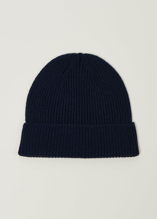Bonnet en laine mérinos recyclée | marine
