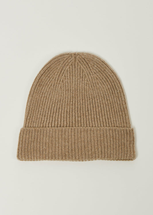 Bonnet en laine mérinos recyclée | beige