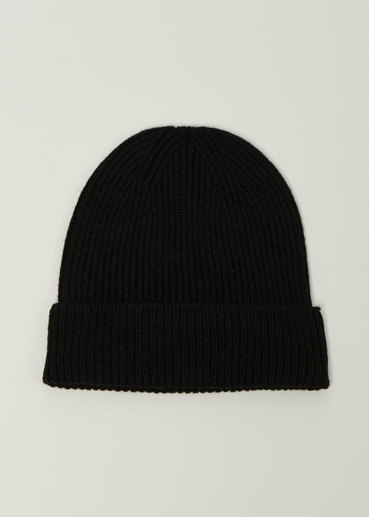 Bonnet en laine mérinos recyclée | noir