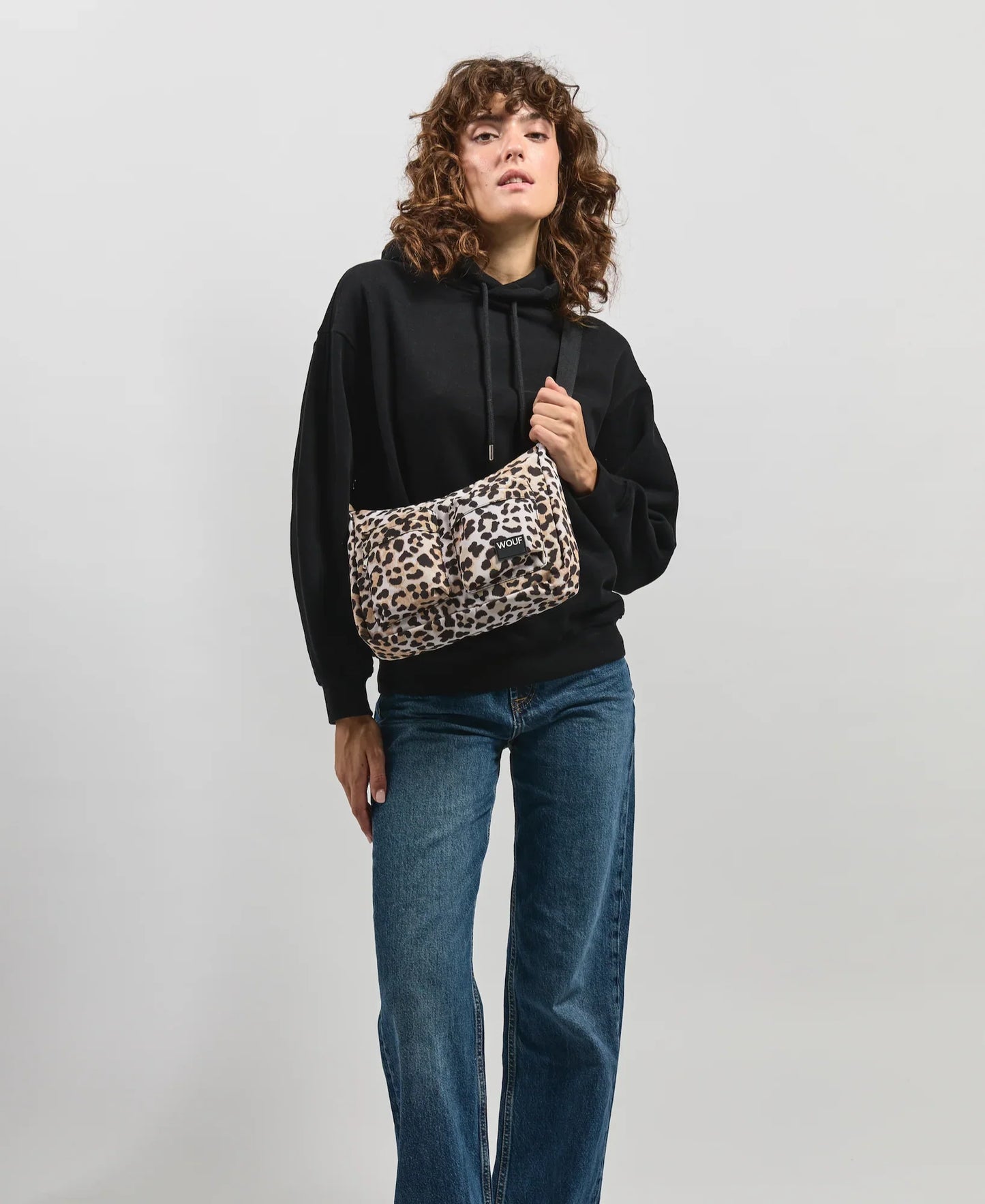 Banane motif léopard en matière recyclée | multicolore "kim crossbody bag léopard"