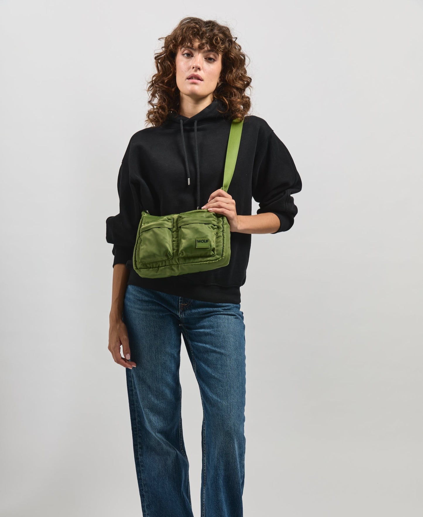 Sac bandoulière en matière recyclée | vert "dublin crossbody bag"