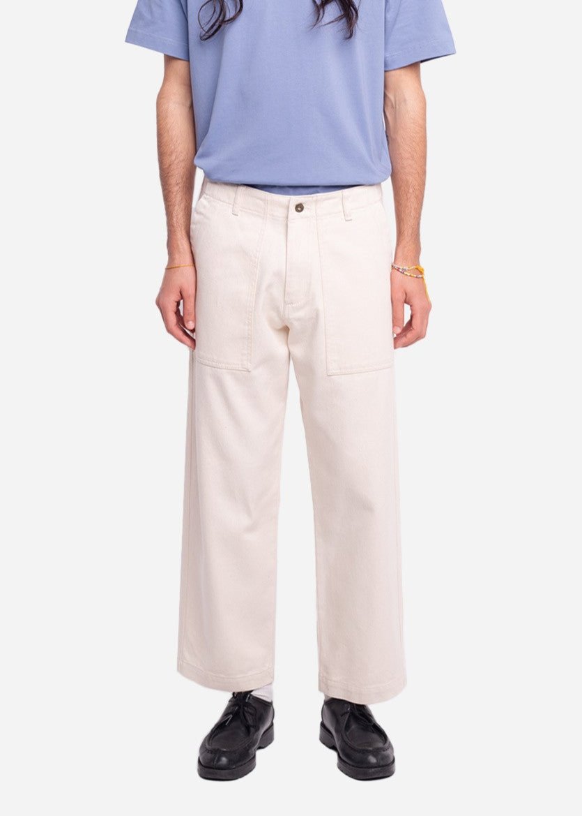 Pantalon droit en coton bio | écru "gamal"