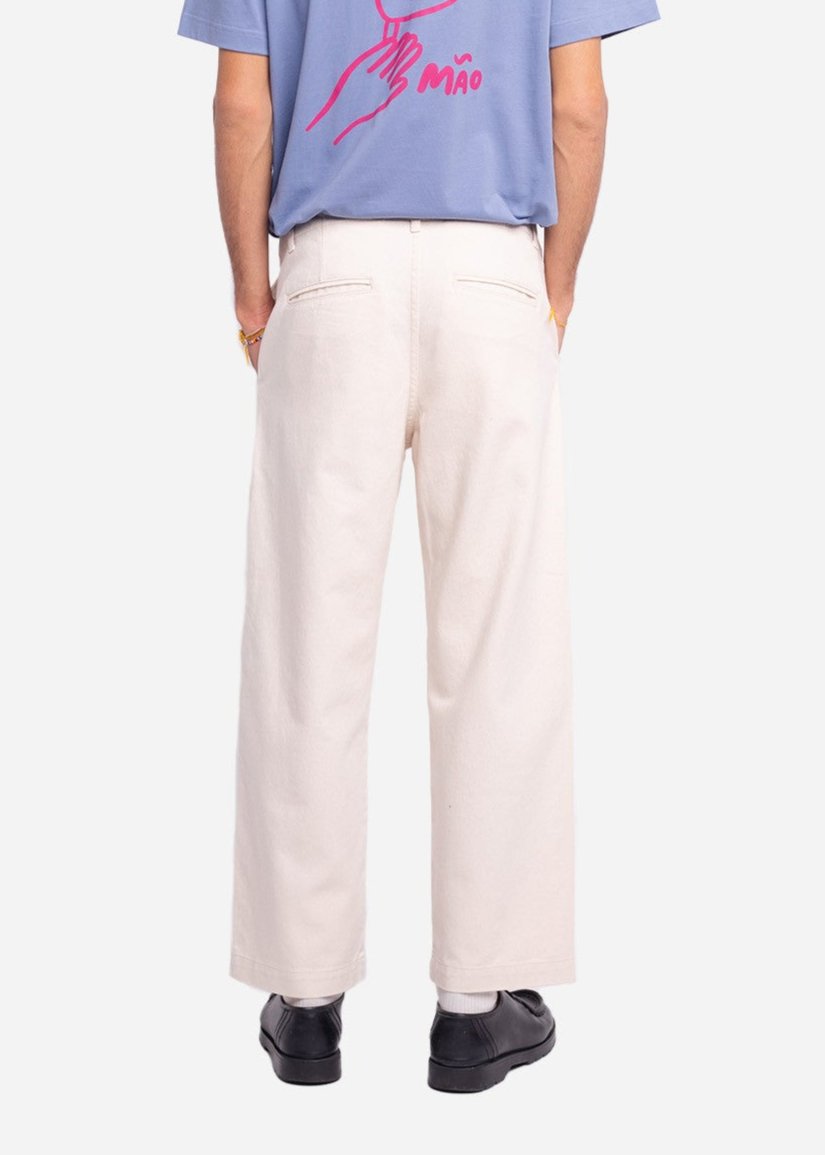 Pantalon droit en coton bio | écru "gamal"