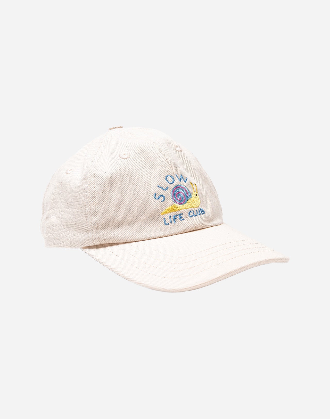 Casquette en coton bio | écru "six pannel slow life"