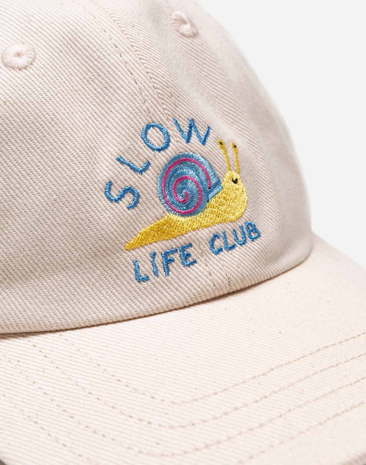 Casquette en coton bio | écru "six pannel slow life"