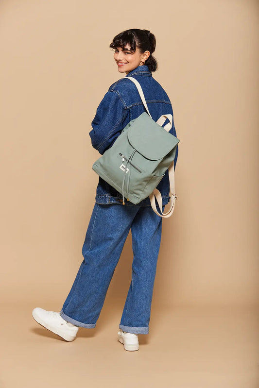 Sac à dos en coton bio | Sauge "eliot sauge"