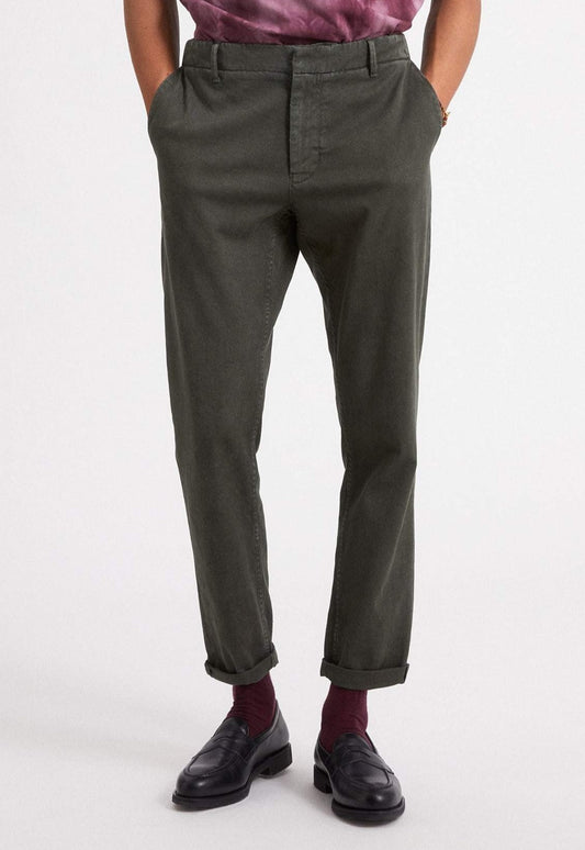 Pantalon droit vert forêt en coton bio - Elvaar Earthcolors natural forest