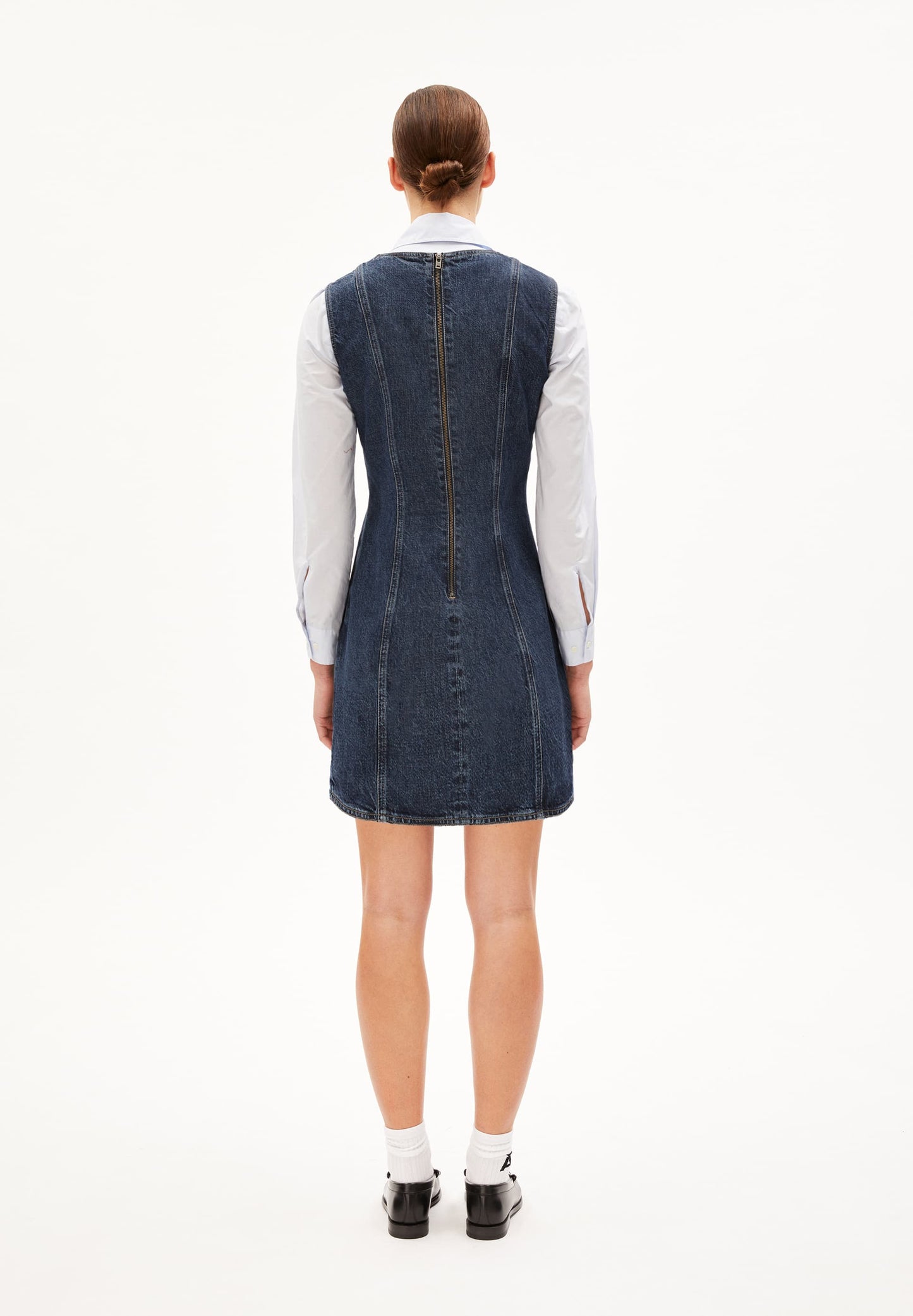 Robe denim en tencel et coton bio | bleu "enuyaa - blue willow"