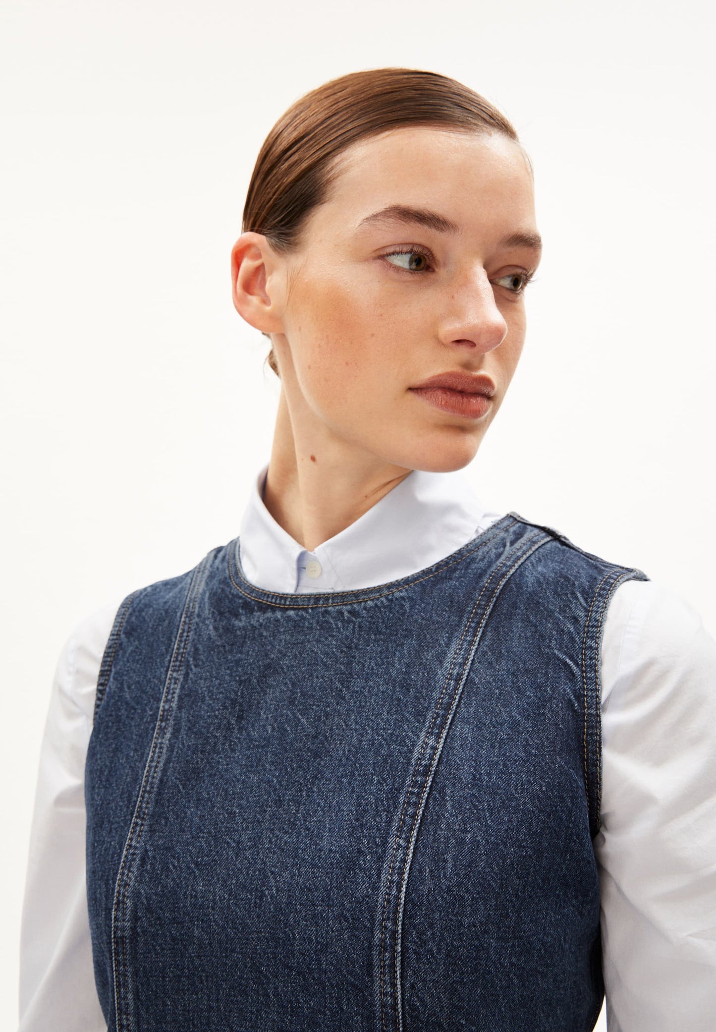 Robe denim en tencel et coton bio | bleu "enuyaa - blue willow"