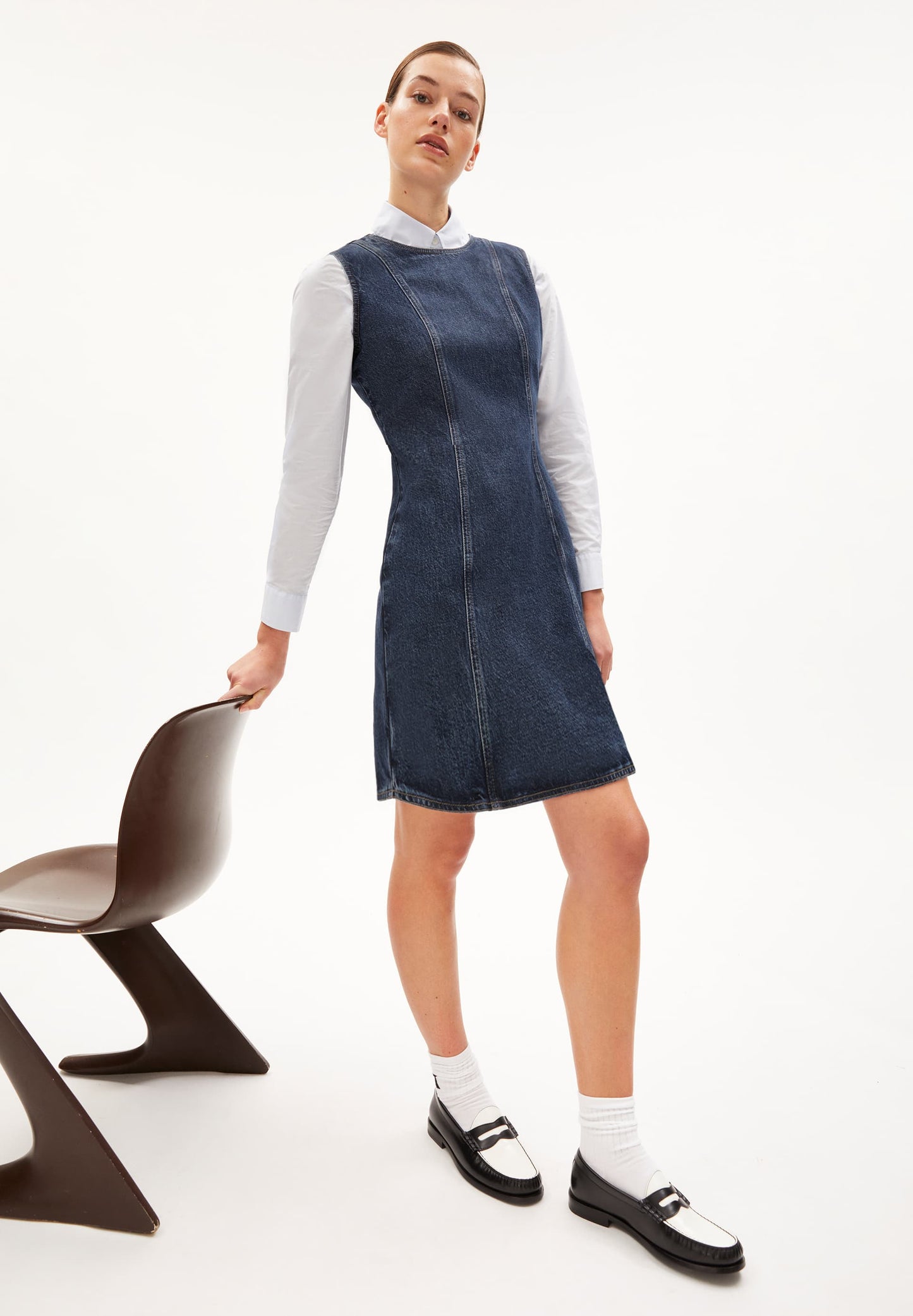 Robe denim en tencel et coton bio | bleu "enuyaa - blue willow"