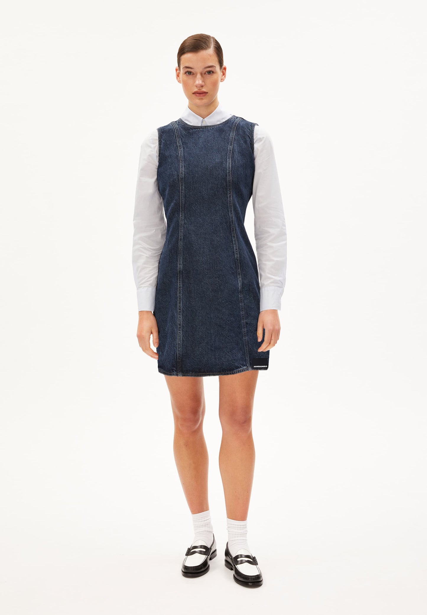Robe denim en tencel et coton bio | bleu "enuyaa - blue willow"