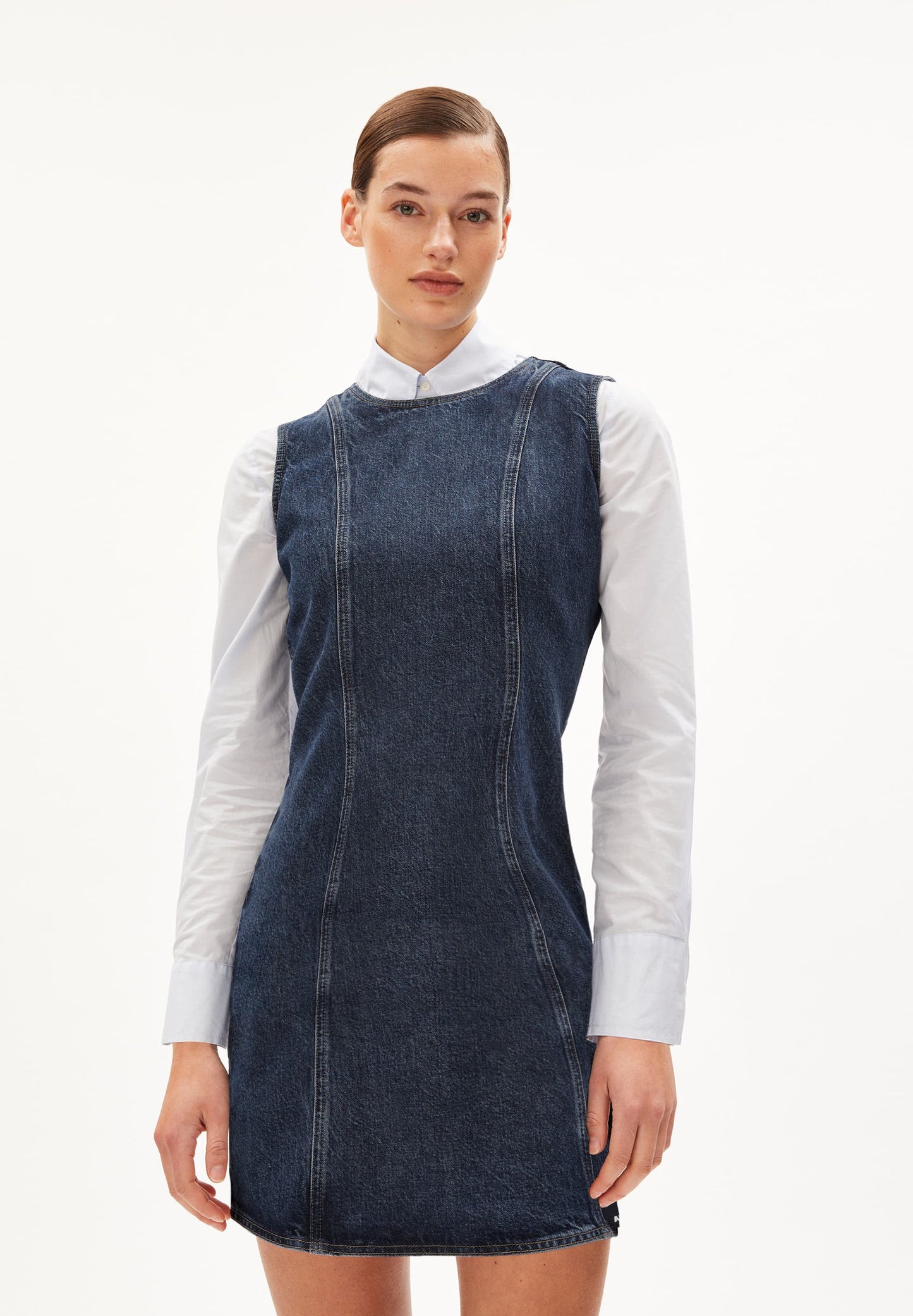 Robe denim en tencel et coton bio | bleu "enuyaa - blue willow"