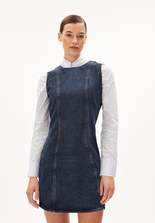 Robe denim en tencel et coton bio | bleu "enuyaa - blue willow"