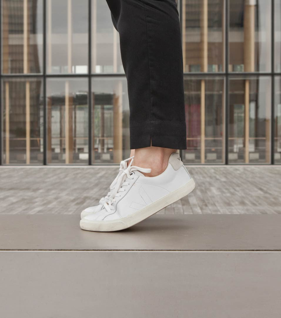Baskets basses en cuir certifié | blanc "esplar leather extra white"
