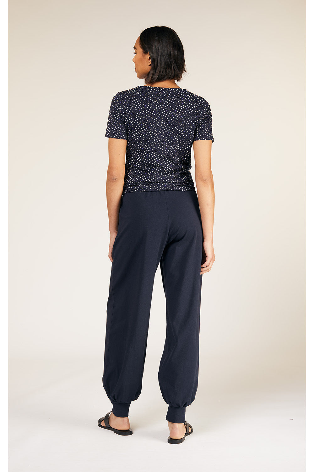 Top court à motifs en coton bio - evony leaf print