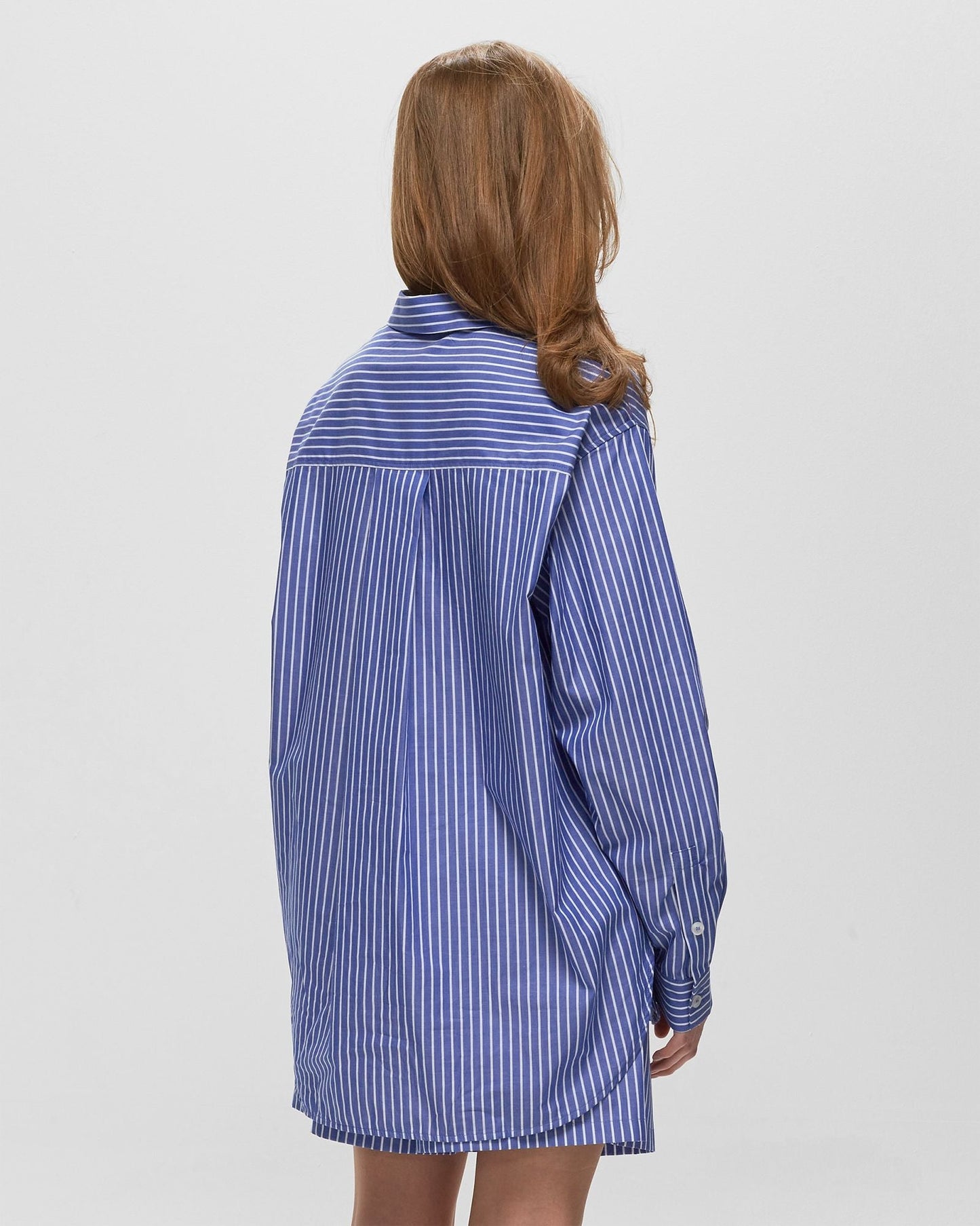 Chemise ample en coton bio | Rayée bleue "alfrida hp shirt blue white st."