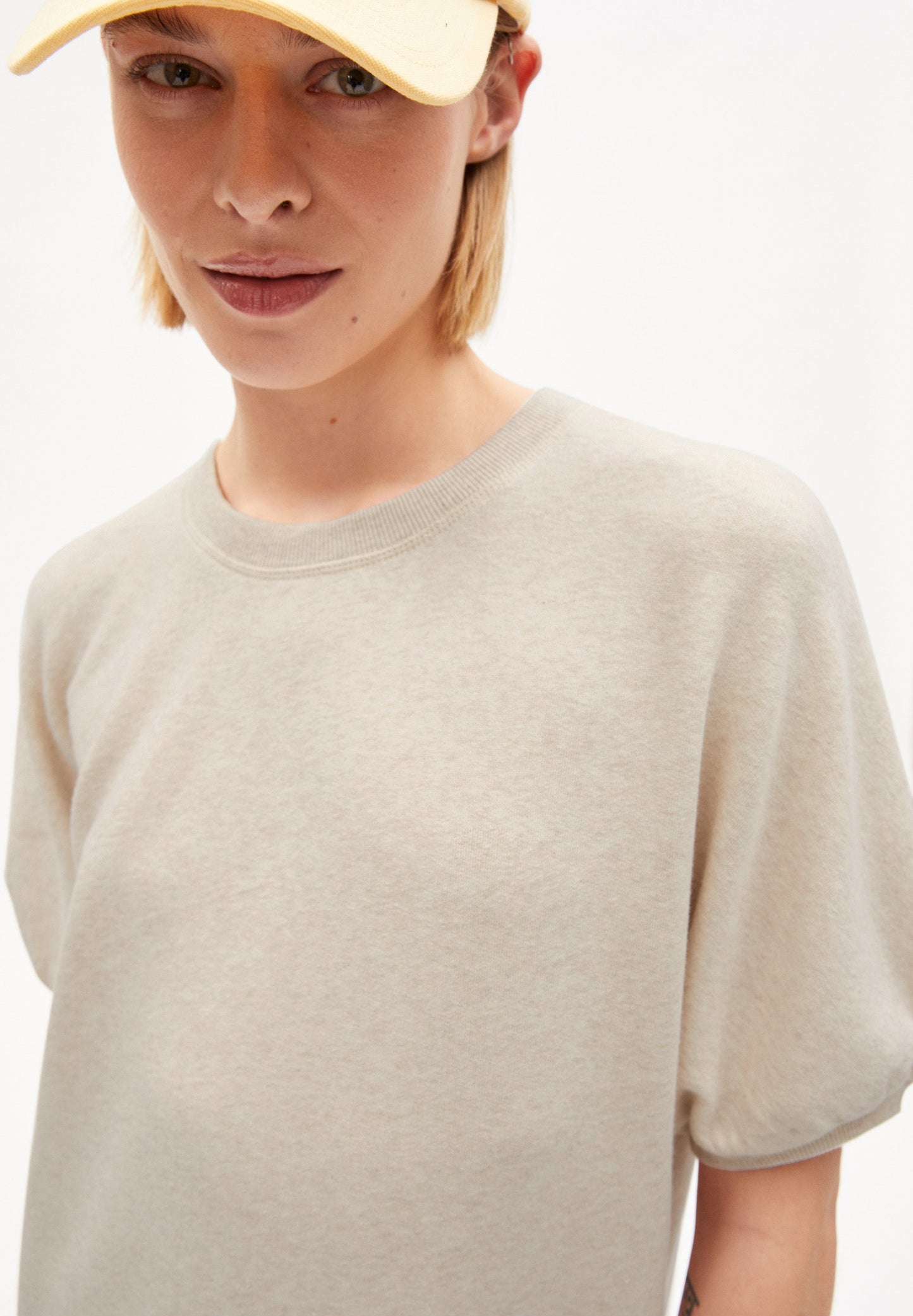 Robe beige en coton bio - faadia light desert melange