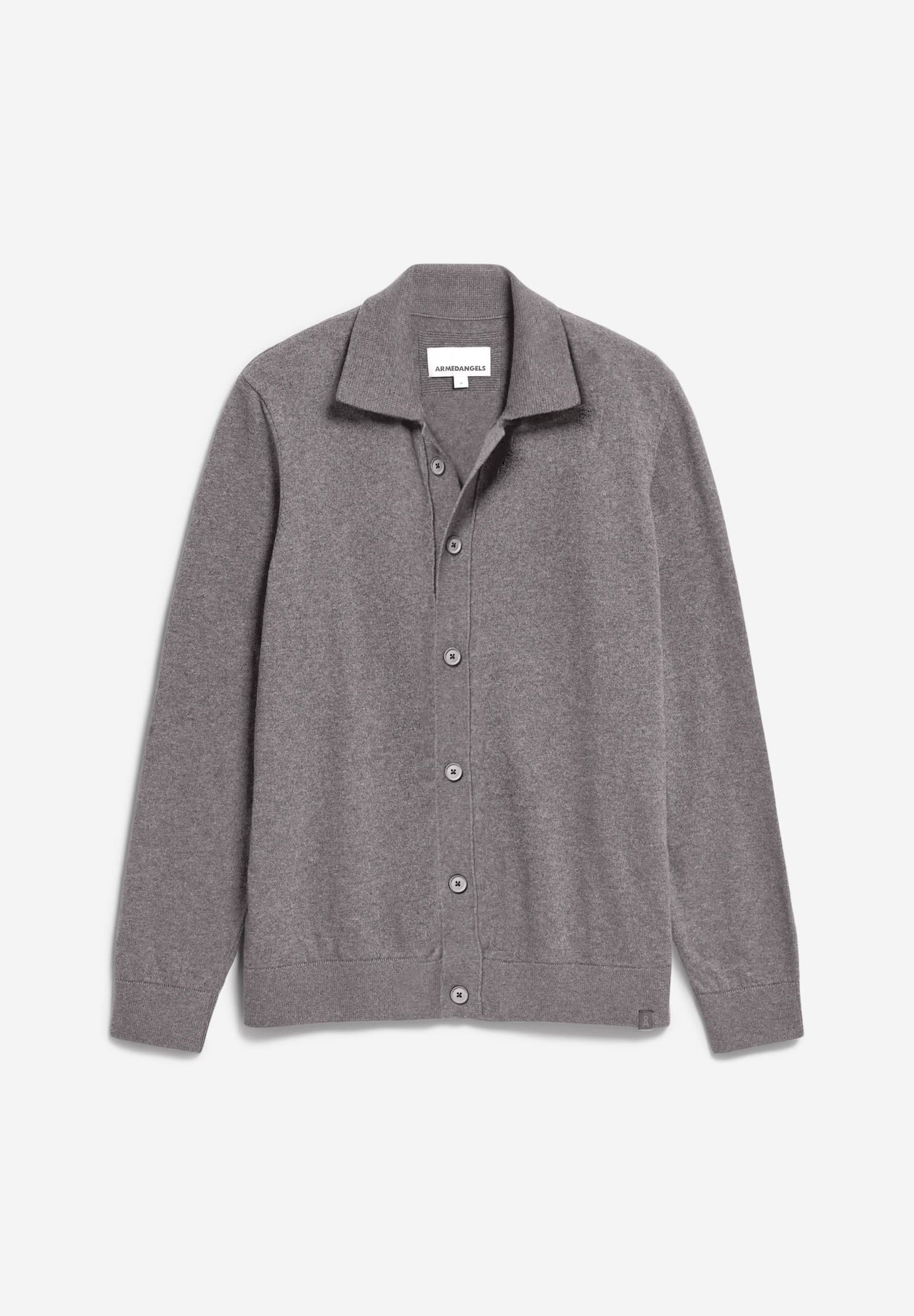 Gilet en coton bio | gris "faaustos - mid grey melange"