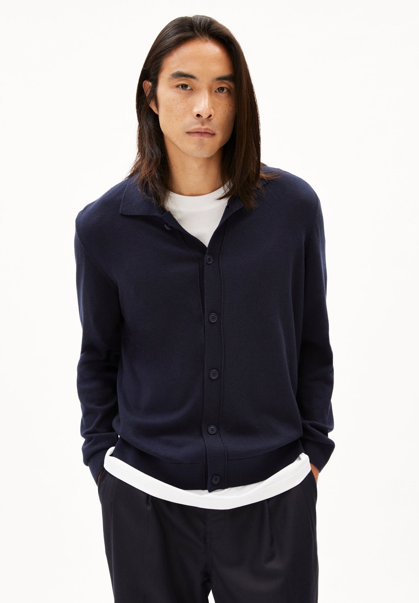 Gilet en coton bio | marine "faaustos - night sky"