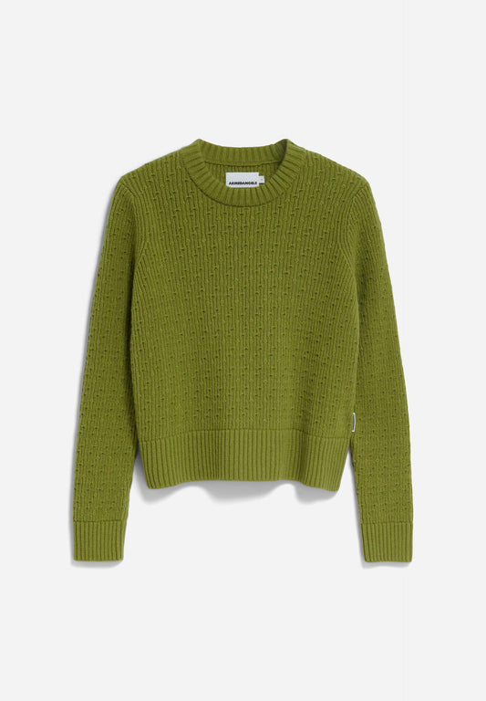 Pull en laine bio | vert "fabiolaa - dark moss"