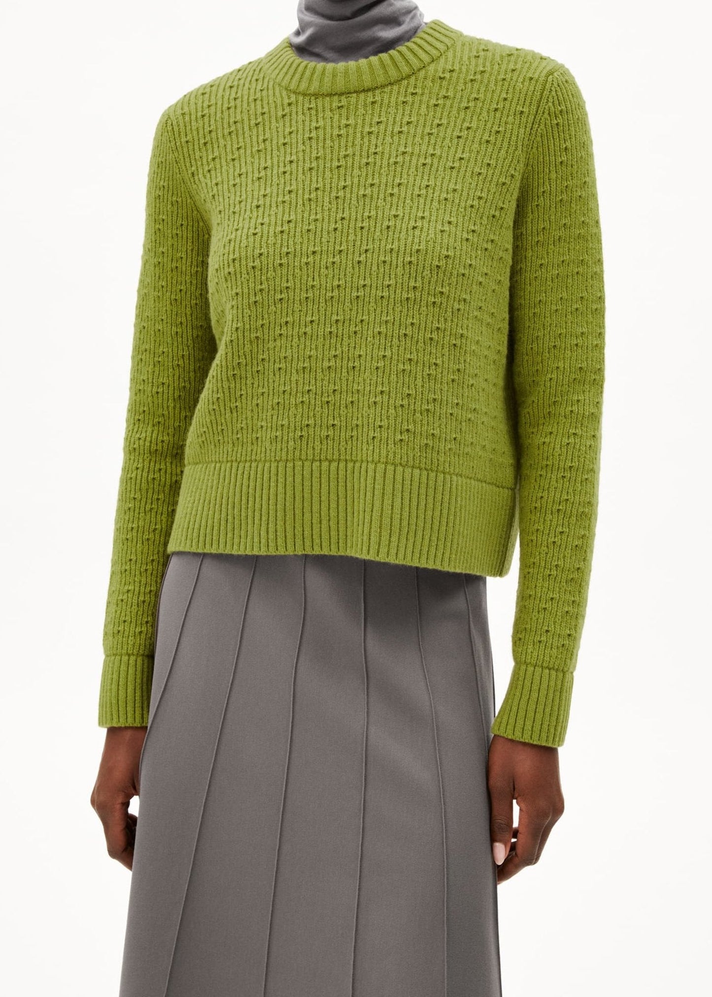 Pull en laine bio | vert "fabiolaa - dark moss"