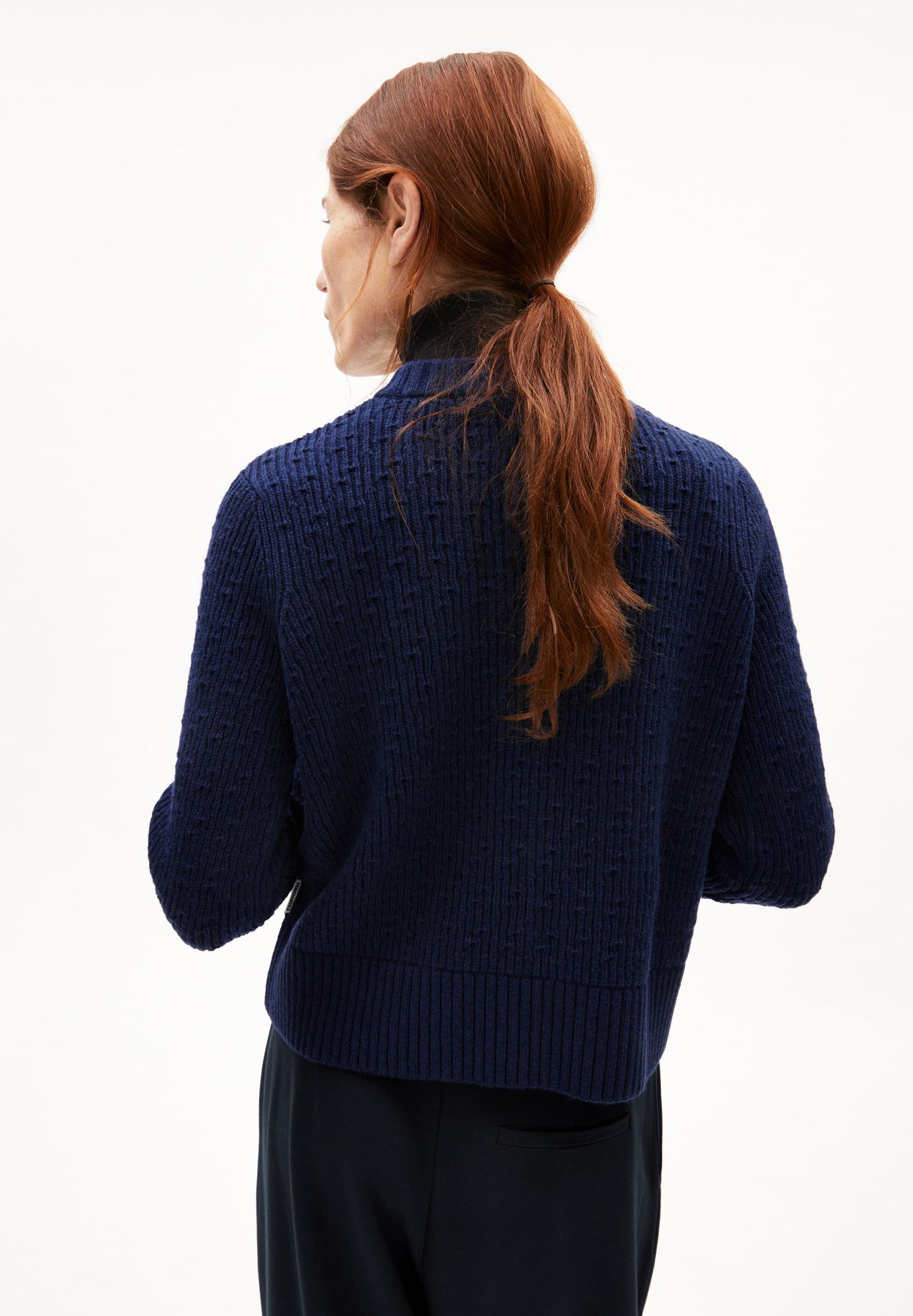 Pull en laine bio | bleu "fabiolaa - deep sea blue"