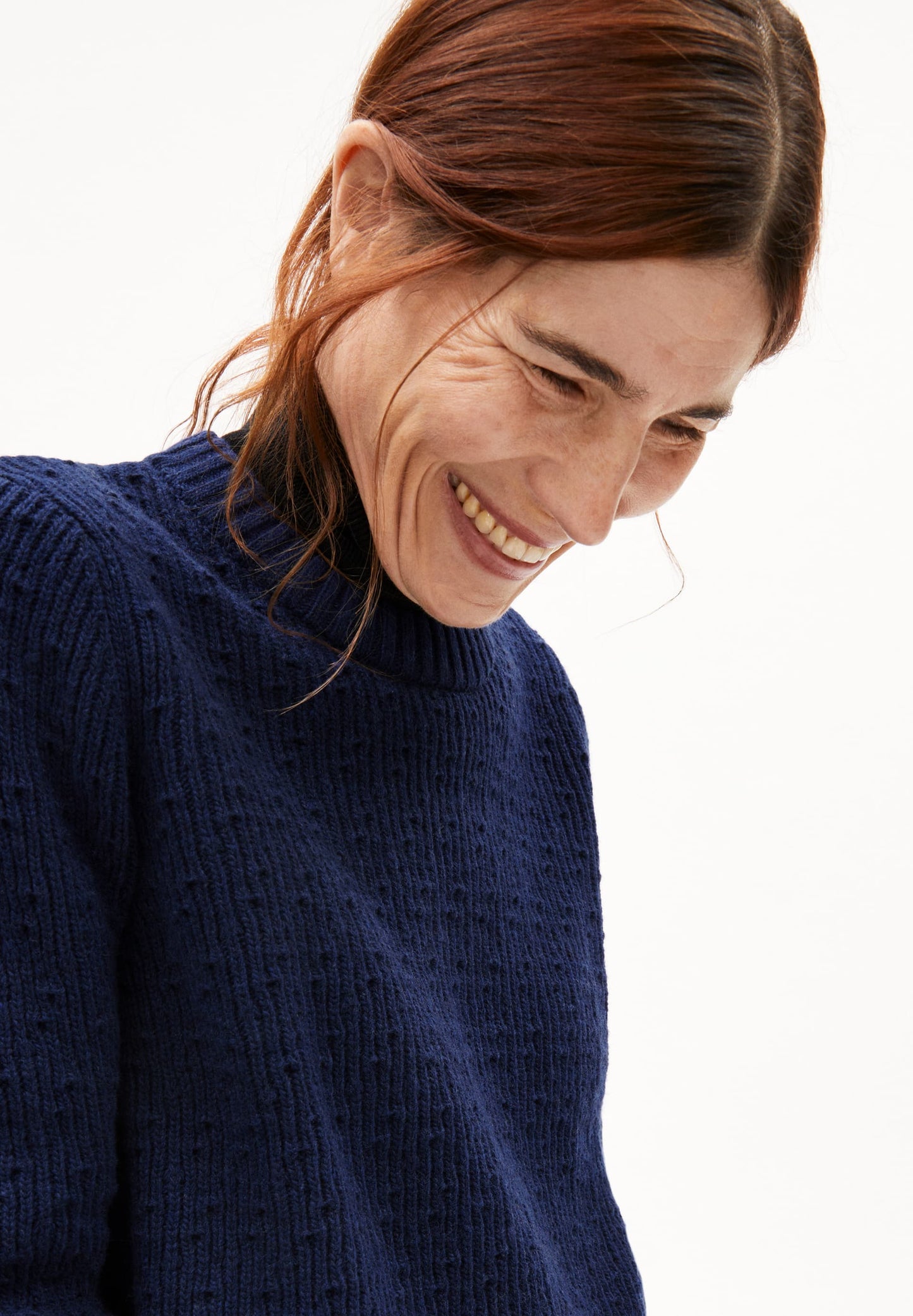 Pull en laine bio | bleu "fabiolaa - deep sea blue"