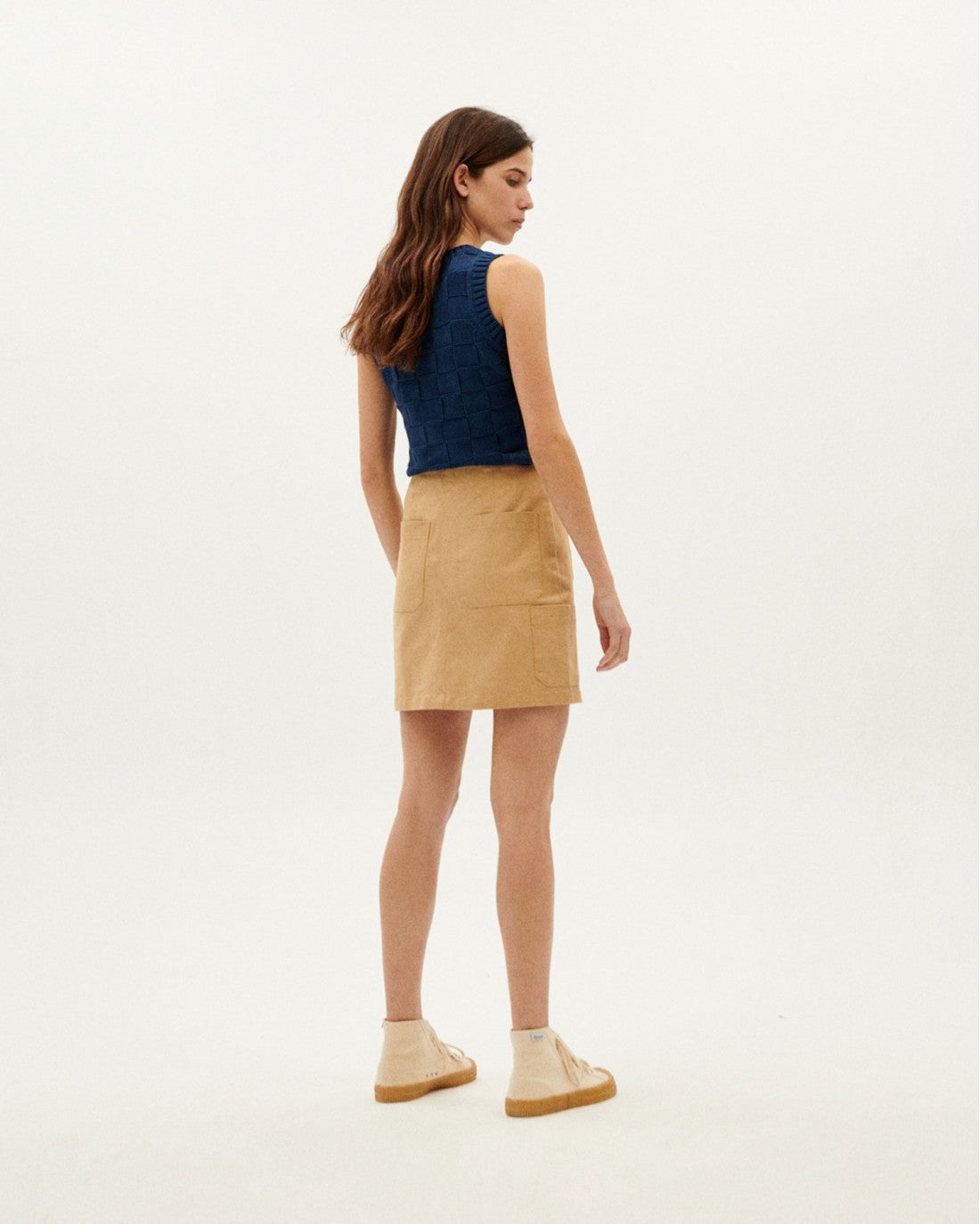 Jupe camel en coton bio - camel jackie skirt