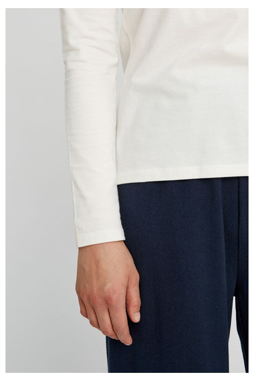 T-shirt manches longues blanc coton biologique - Fallon