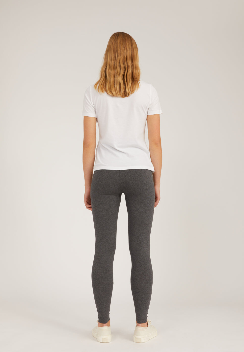 Legging gris en coton bio - Faribaa dark grey melange