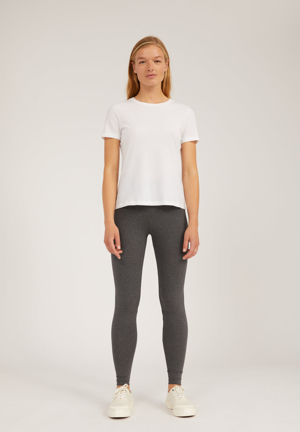 Legging gris en coton bio - Faribaa dark grey melange