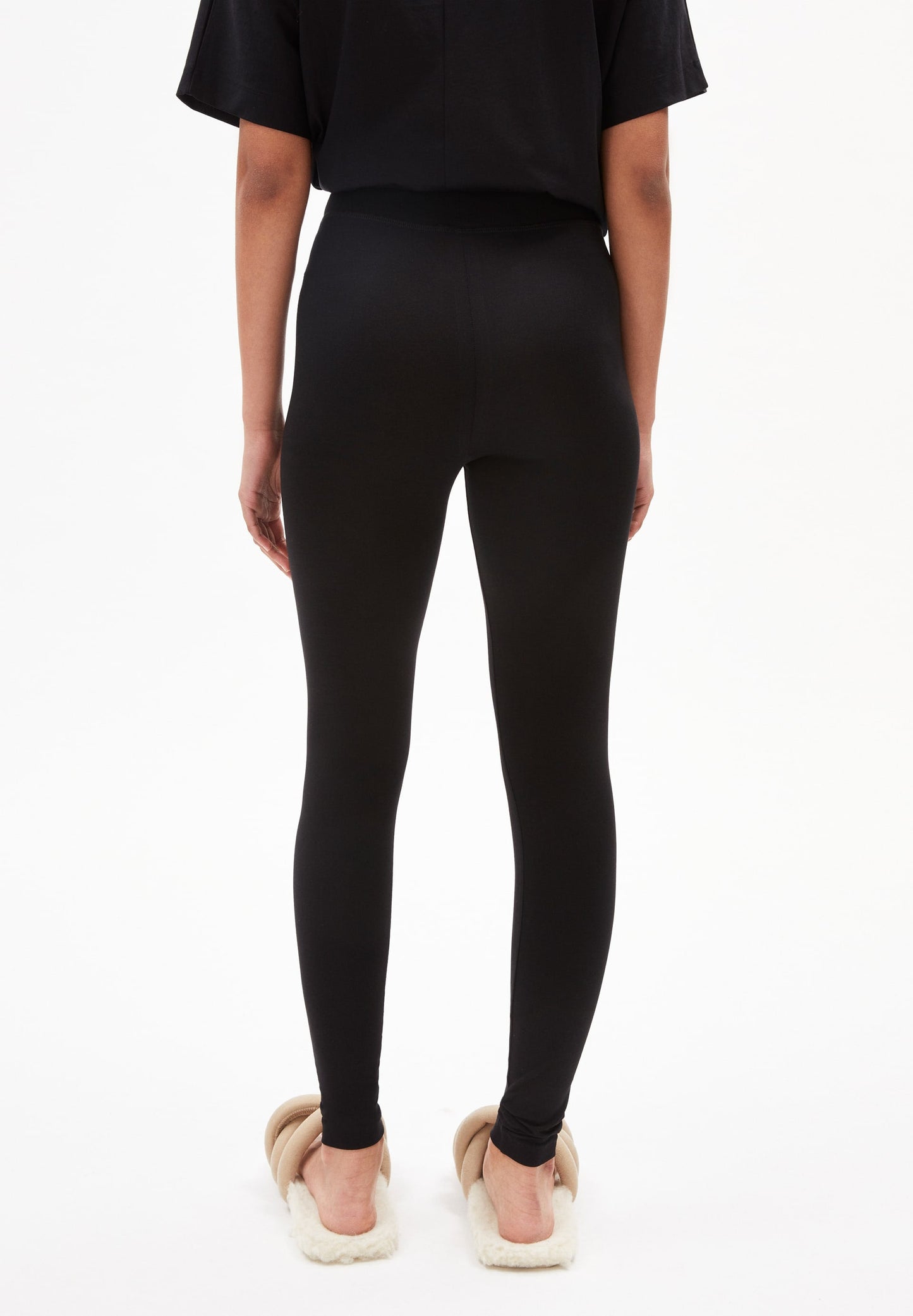 Legging noir en coton bio - Faribaa logo black