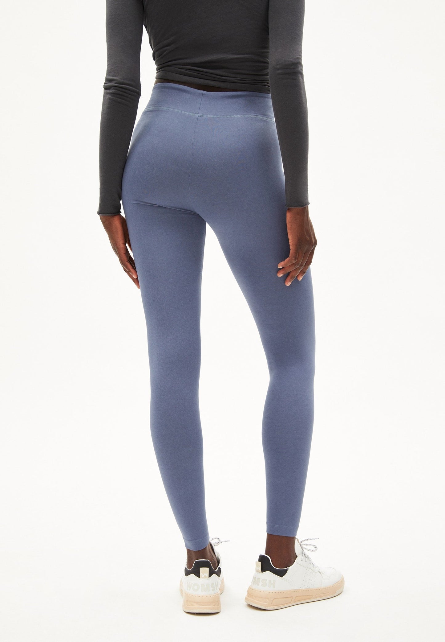 Legging bleu ciel en coton bio - Faribaa logo shadow blue