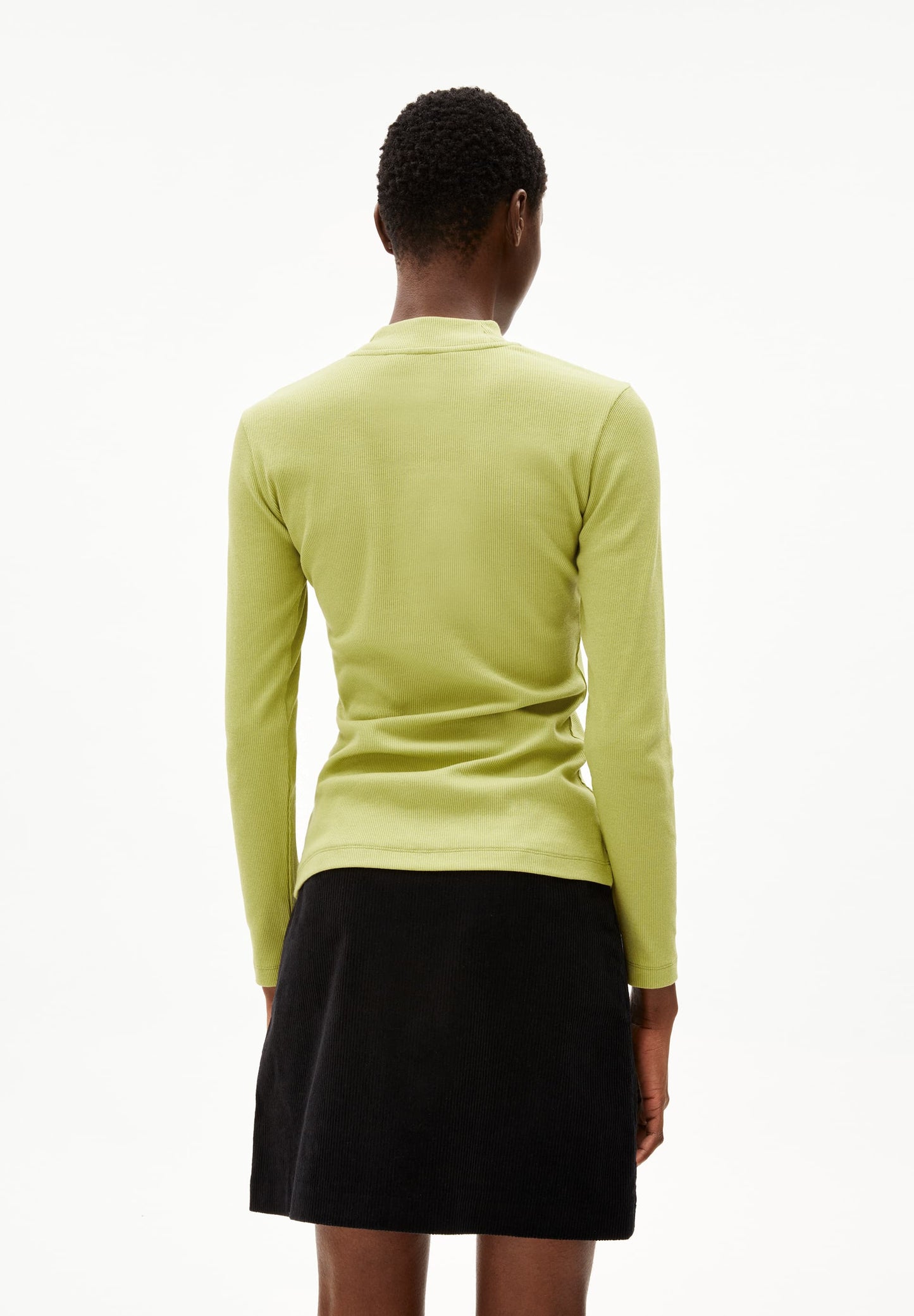 T-shirt manches longues en coton bio | vert "fatimaara - new moss"